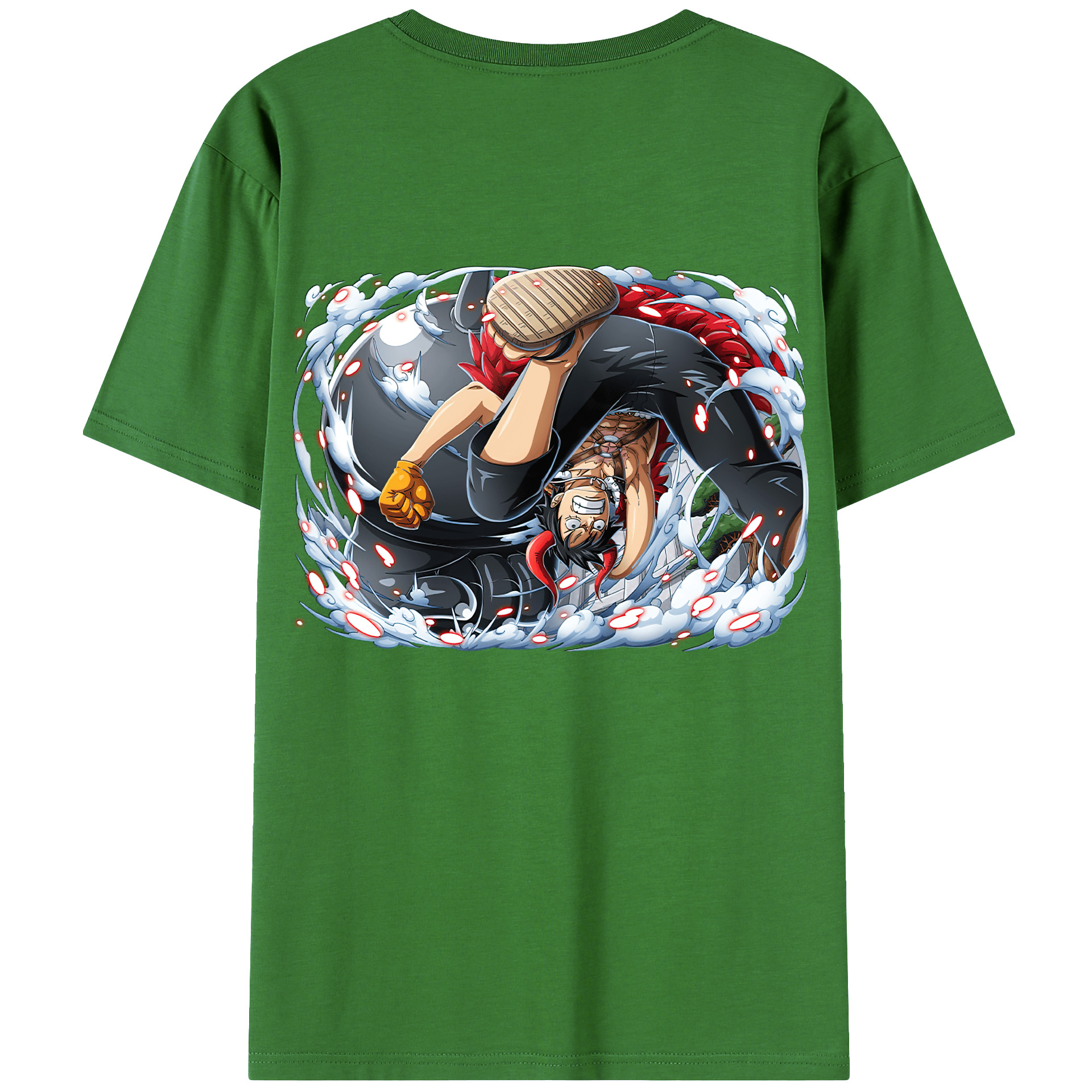 ワンピース モンキー・D・ルフィ ONE PIECE Monkey D. Luffy レディース半袖Tシャツ(バックプリント)
